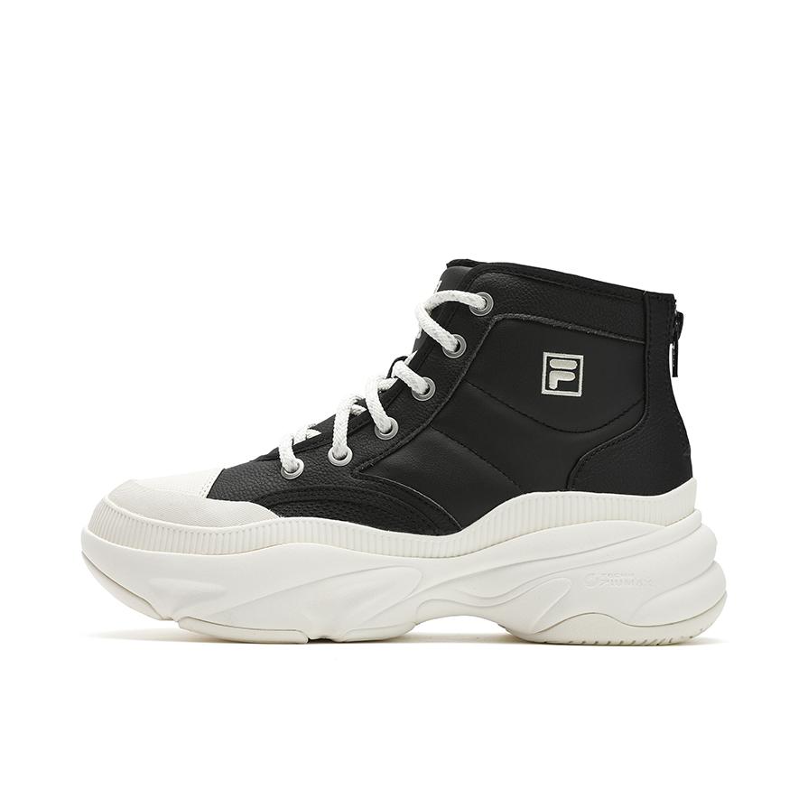 推荐商品：FILA/斐乐 Bread 舒适百搭 防滑耐磨 时尚运动休闲鞋 女款/中帮/黑色/奶白