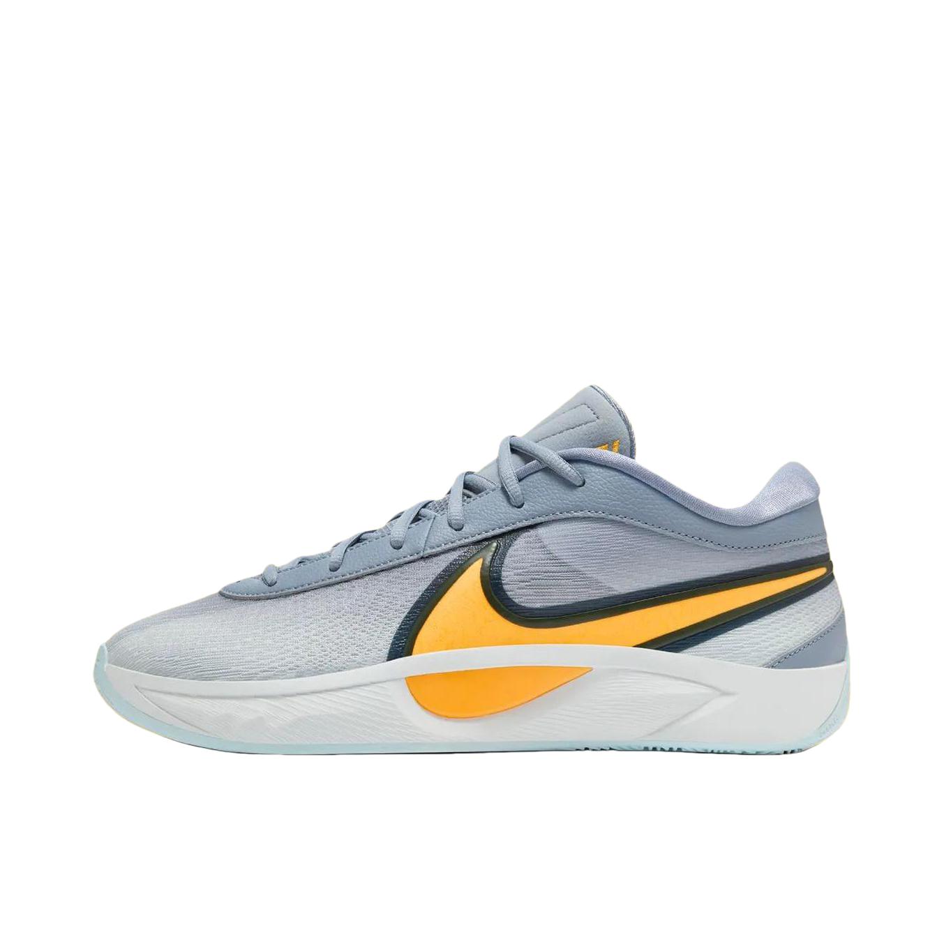 推荐商品：Nike Giannis Freak 6 字母哥6代 篮球鞋 抗扭抓地缓震回弹防滑耐磨舒适百搭时尚训练 灰色/纯黄色