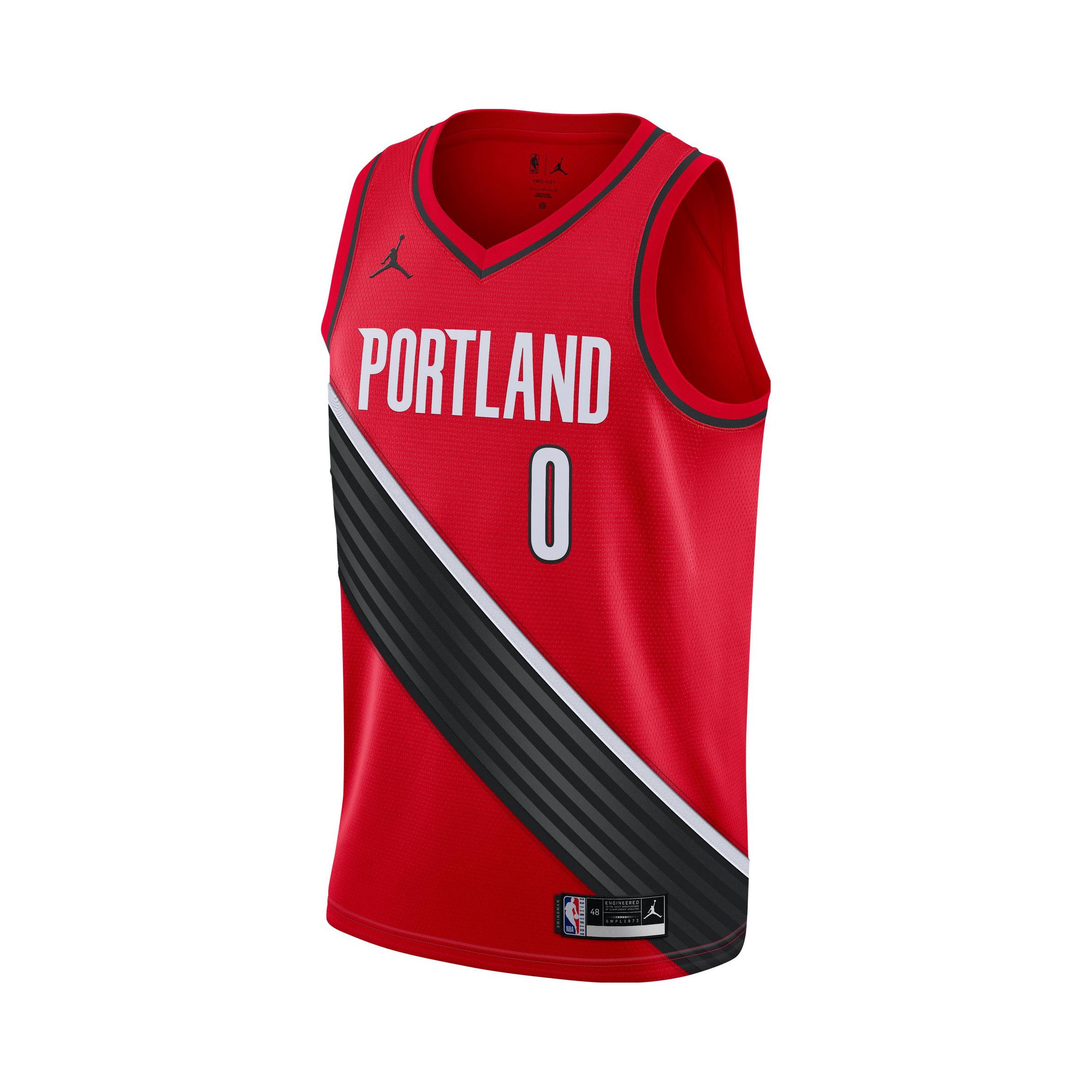 NikeNBA 利拉德 开拓者队网眼透气排汗吸湿速干套头无袖 0号球衣