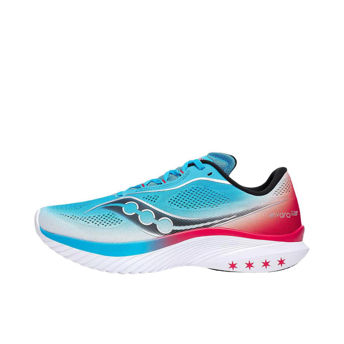 推荐商品：Saucony/索康尼 Kinvara 15 菁华 缓震透气 回弹 网布 体考 训练 轻便 竞速 马拉松支撑 包裹性 跑鞋 蓝色/红色