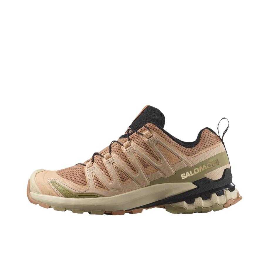 推荐商品：Salomon/萨洛蒙 XA Pro 3D V9 减震 防滑耐磨 圆头 织物 户外防水 登山徒步鞋 跑鞋 米色 