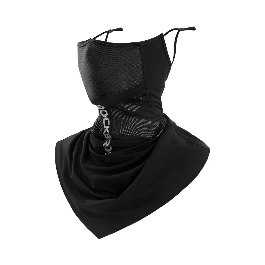 推荐商品：ROCKBROS/洛克兄弟 MZ004 保暖 冰丝 耳绳可调节 挂耳款 防紫外线 遮脸 护全脸 骑行面罩