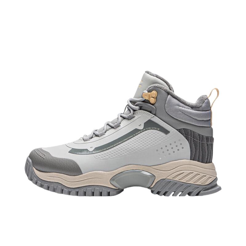 推荐商品：李宁 加绒 保暖 简约 复古 运动休闲鞋 AGLU092 女款/水滴灰/极致灰/鲨鱼灰