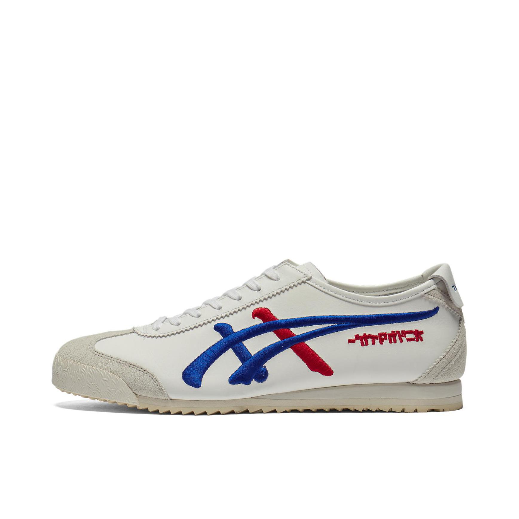 推荐商品：Onitsuka Tiger 鬼塚虎 MEXICO 66 NM 柔软 防滑耐磨 低帮 圆头 舒适百搭 运动休闲鞋 白色/蓝色