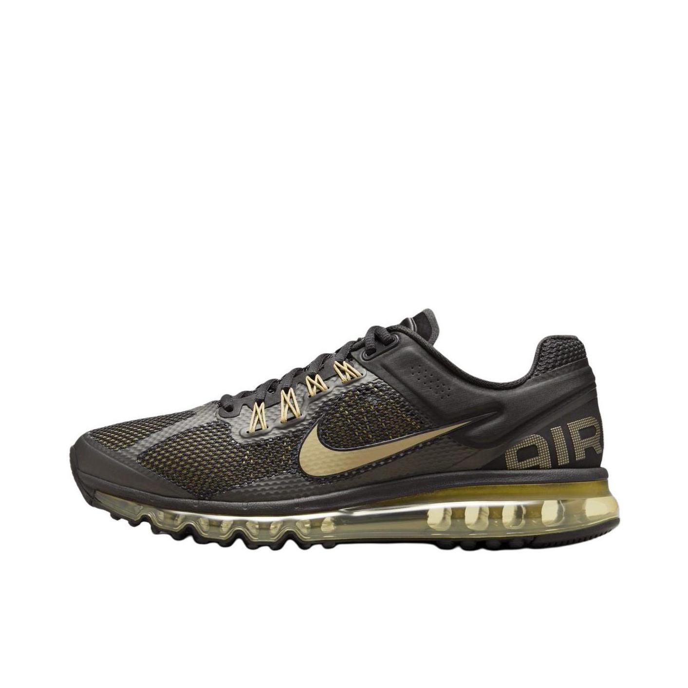 推荐商品：Nike Air Max 2013 跑鞋 气垫缓震舒适透气防滑耐磨复古百搭支撑运动 黑色/淡雅金/金属金