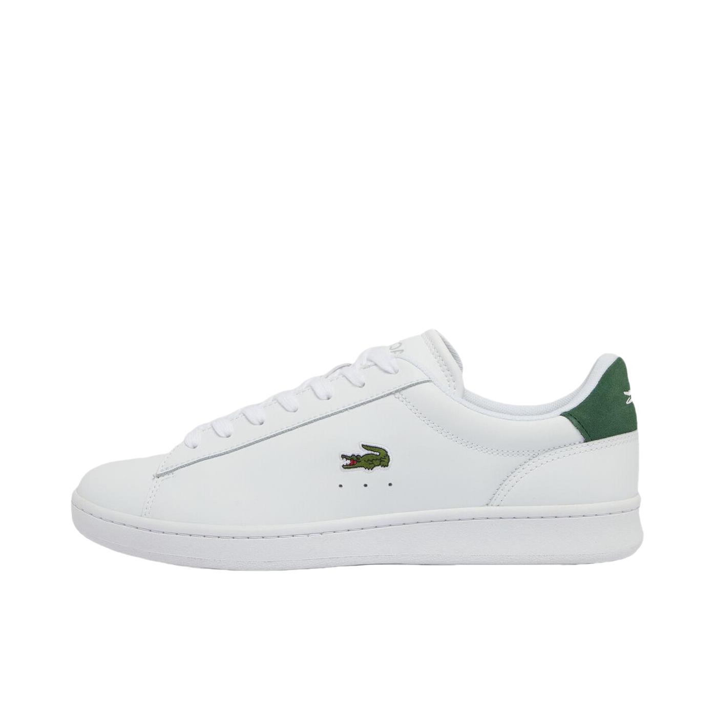 推荐商品：LACOSTE Strideur 116 1 时尚简约 潮流百搭 防滑耐磨 舒适轻便 皮革 圆头 透气 运动休闲鞋 纯白色/绿色