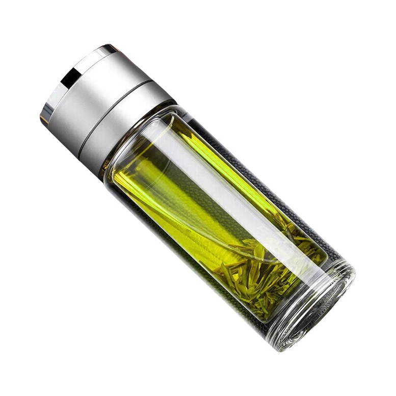 推荐商品：榄茵 400ml 高硼硅玻璃 一键开启双层玻璃杯