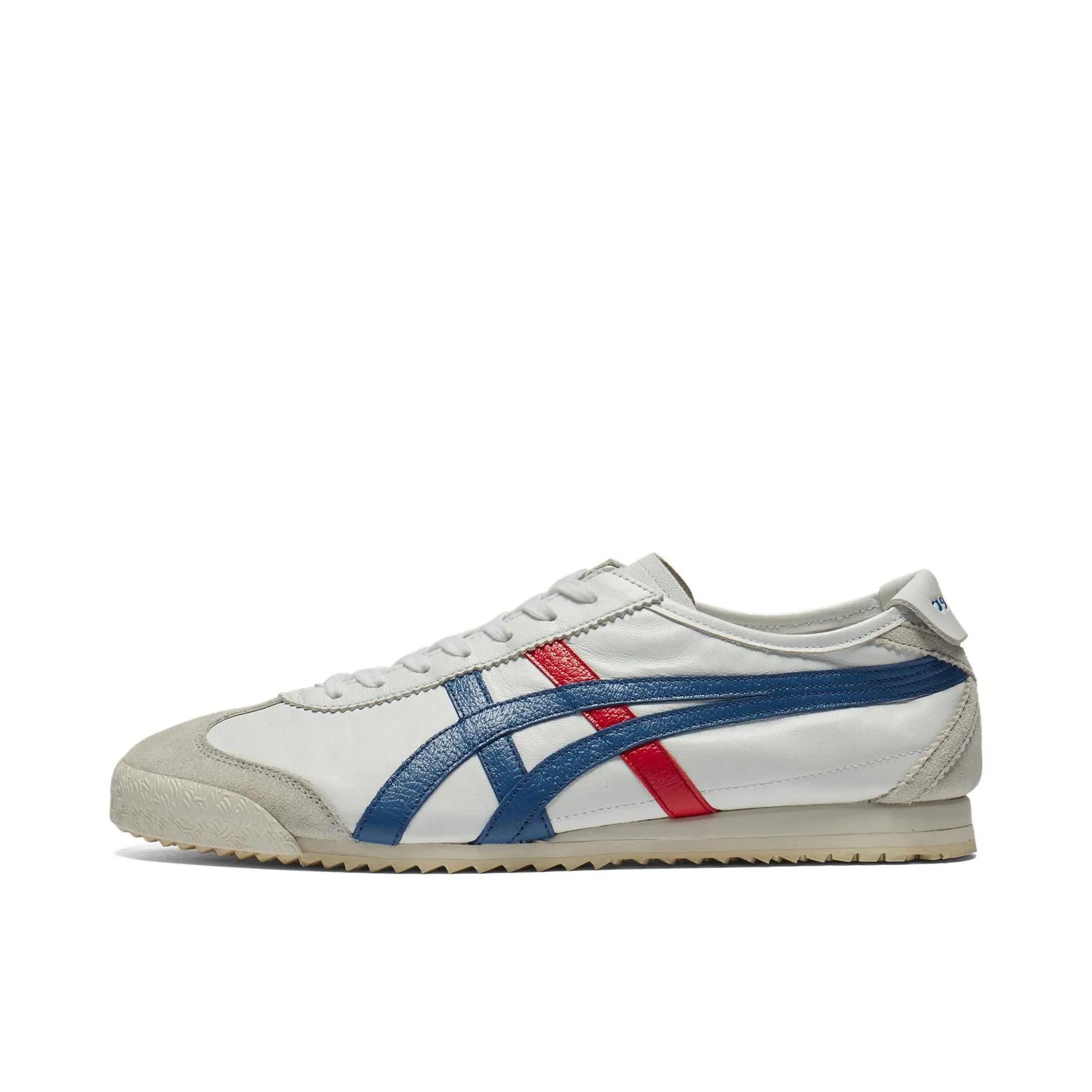 推荐商品：Onitsuka Tiger Mexico 66 德训鞋 运动休闲鞋 复古轻便透气舒适百搭防滑 白色/深蓝色/红色