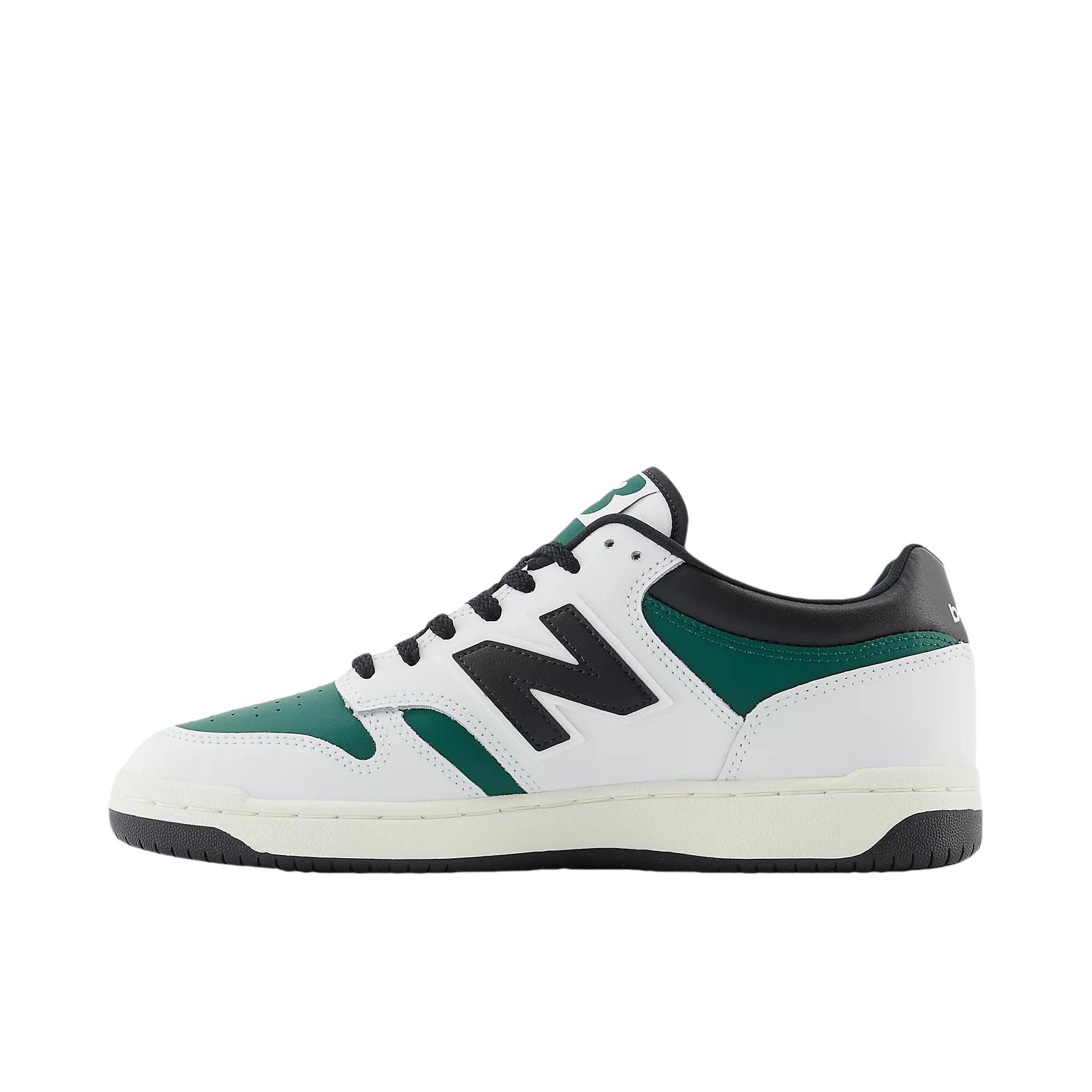 推荐商品：New Balance NB480 舒适 低帮 圆头 平跟 板鞋 D宽/白色/绿色/黑色