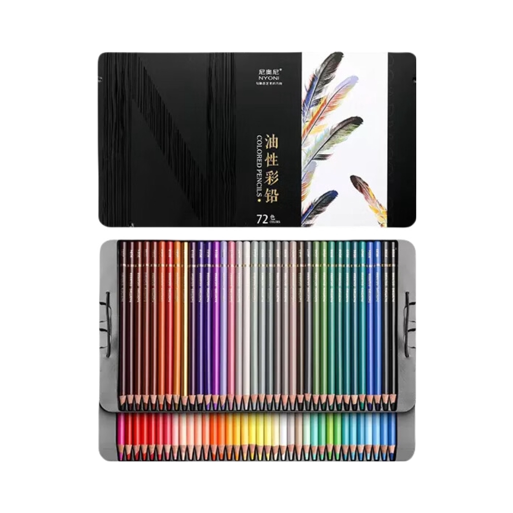 推荐商品：NYONI/ 尼奥尼 铁盒装 油性 彩铅 套装