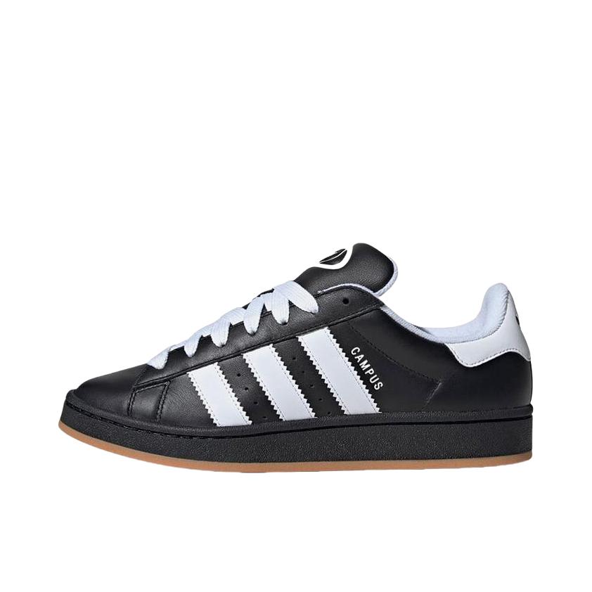推荐商品：adidas Originals Campus 00s 板鞋 面包鞋 复古缓震透气轻便薄底贴合耐穿圆头包裹性平跟支撑 纯黑色/白色