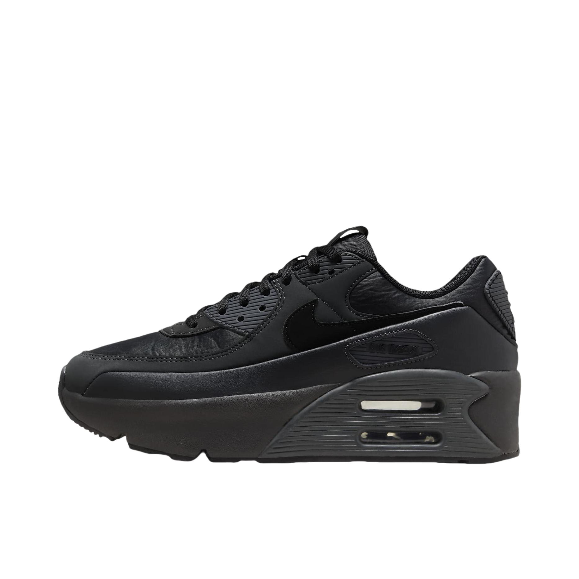 推荐商品：Nike Air Max 90 LV8 跑鞋 低帮圆头系带舒适缓震防滑耐磨轻便百搭时尚 女款/黑色