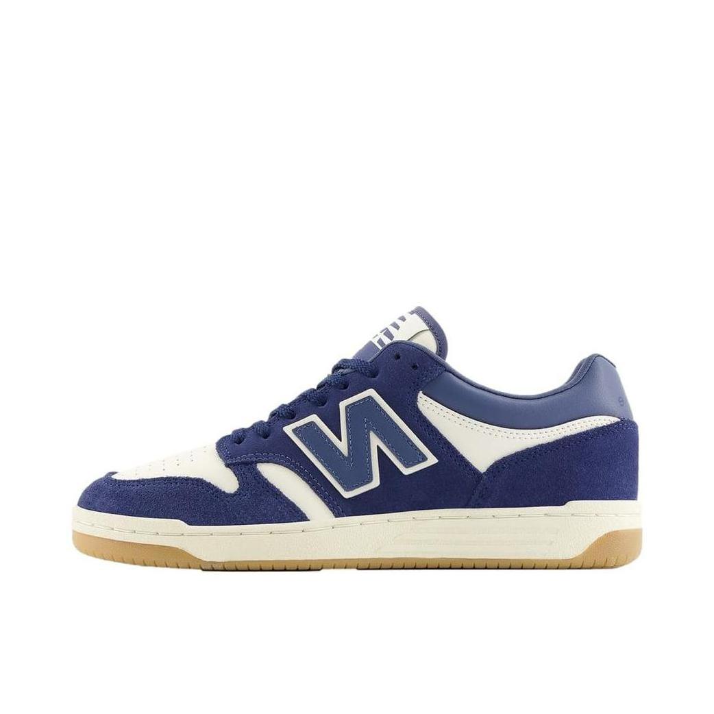 推荐商品：New Balance numeric 480 薄底 减震耐磨 防滑轻便 透气 复古 板鞋 深蓝色/白色