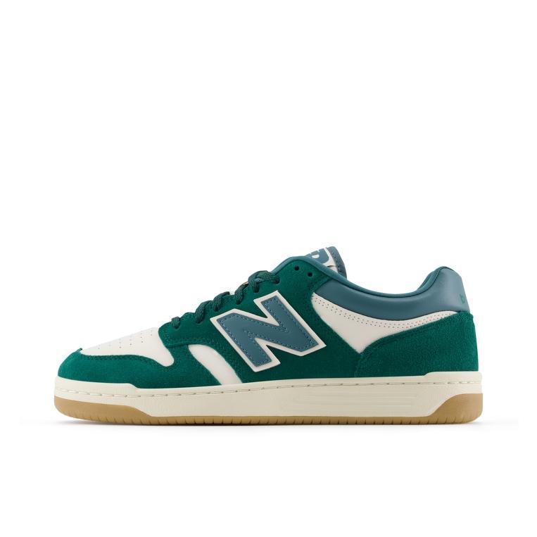 推荐商品：New Balance numeric 480 薄底 减震耐磨 防滑轻便 透气 复古 板鞋 墨绿色/白色