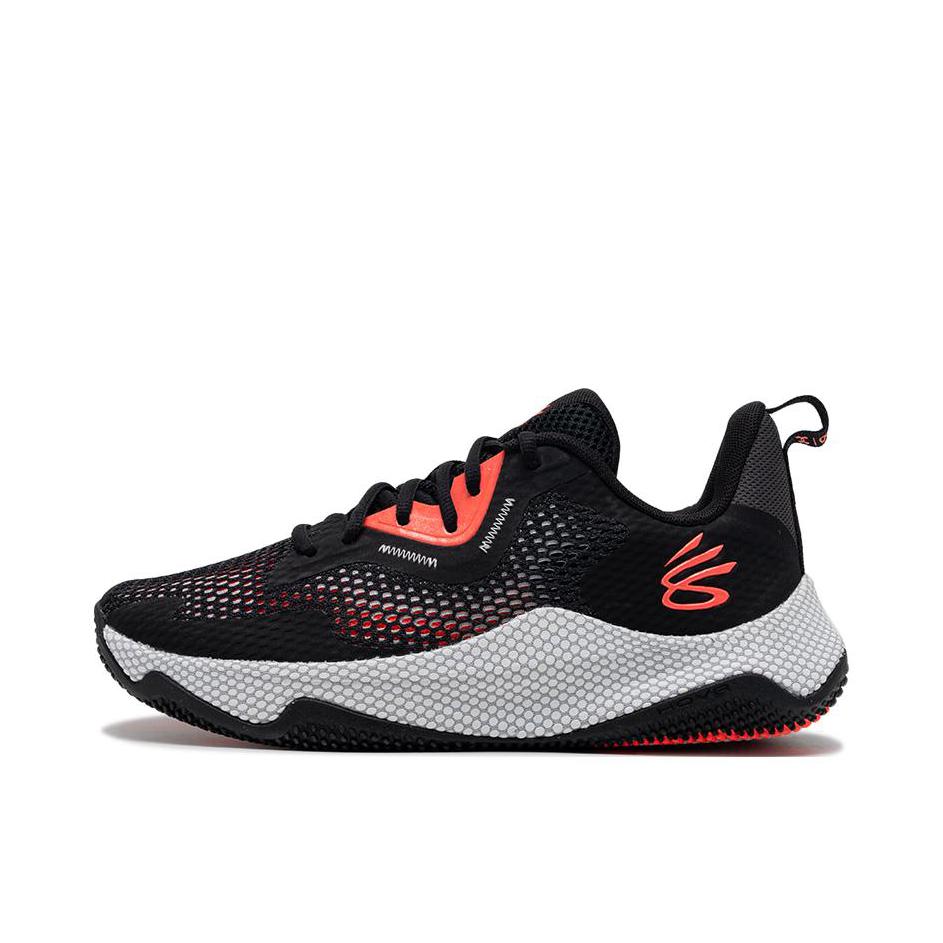 推荐商品：Under Armour/安德玛 Curry Hovr Splash 3 轻盈舒适 缓震耐磨 网面 实战训练 篮球鞋 黑色/橙色