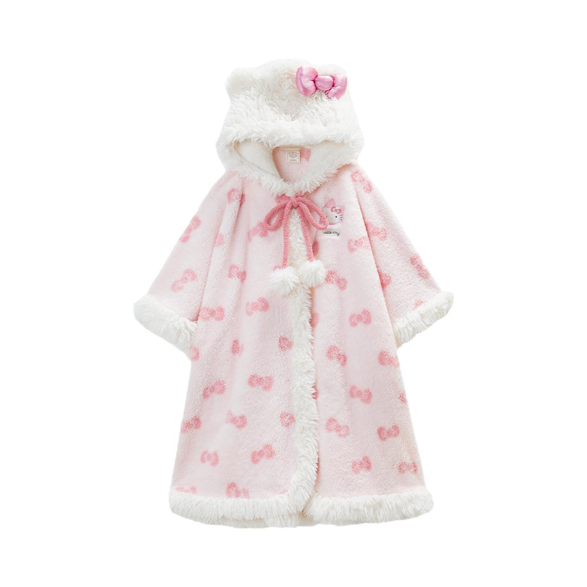推荐商品：GUKOO/果壳 x Hello kitty  联名保暖毛绒满印可外穿睡衣 女装 824423220H13495 粉