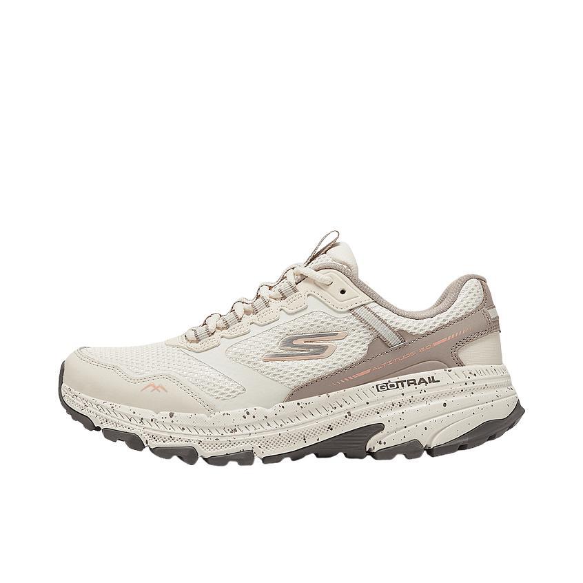 推荐商品：Skechers/斯凯奇 GO RUN TRAIL ALTITUDE 2.0 缓震耐磨 高回弹 合成革 织物 网面绑带 跑鞋 女款/自然色/灰褐色