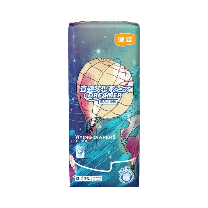推荐商品：宜婴 梦想家超薄透气柔软干爽拉拉裤XL码 尿不湿清爽棉柔薄贝新生儿空调超柔款新妈