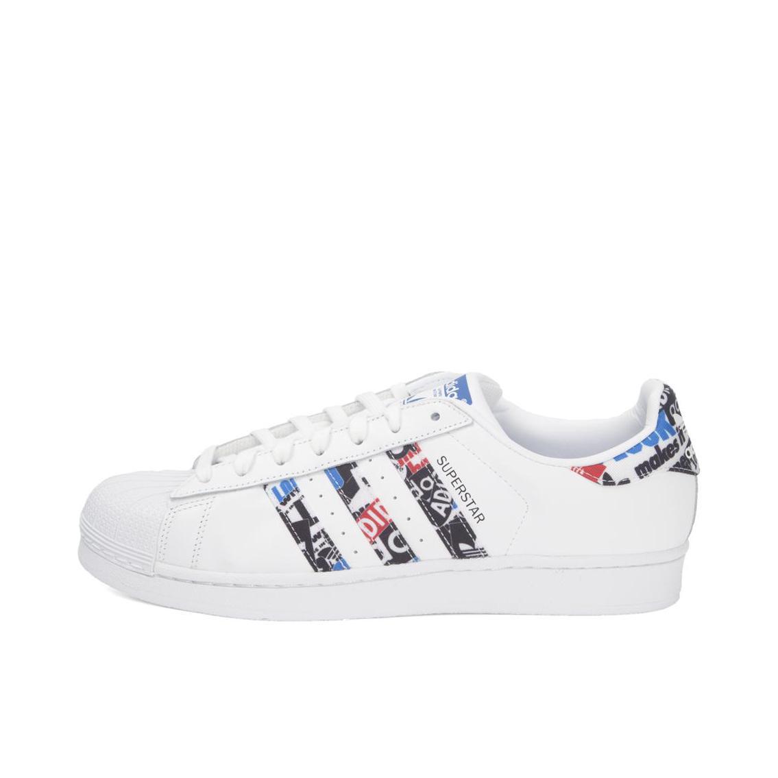 推荐商品：【宋雨琦同款】 adidas Originals Superstar 板鞋 轻便贝壳头薄底舒适百搭耐磨复古 White/Multi-color 白色涂鸦