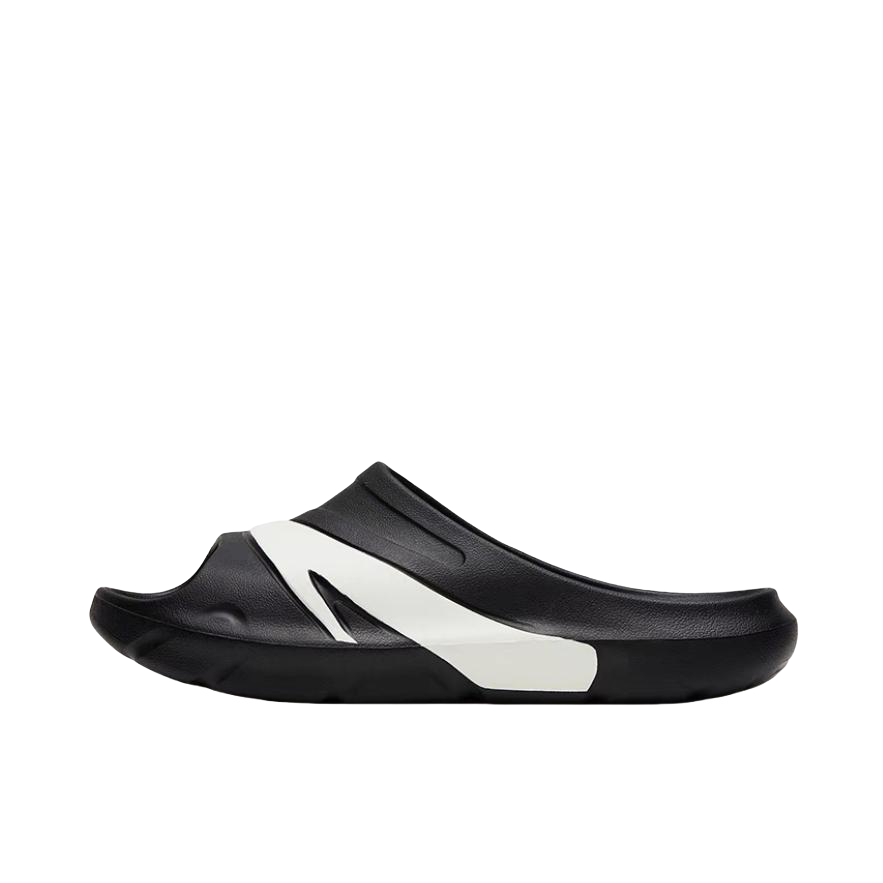 推荐商品：安踏 C37 厚底增高 软底 防滑耐磨 舒适缓震 百搭休闲 运动 沙滩 外穿 回弹一字 拖鞋 黑色/象牙白