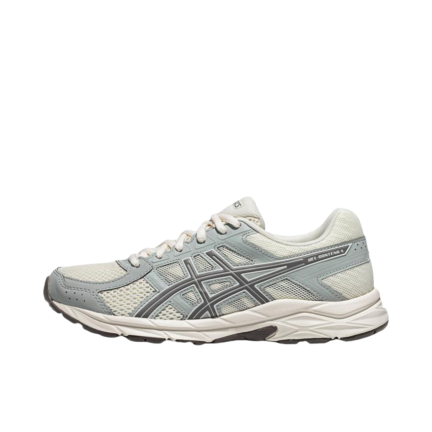 推荐商品：Asics/亚瑟士 Gel-Contend 4 跑鞋 慢跑网面透气缓震回弹复古轻便耐磨 女款/灰色/白色