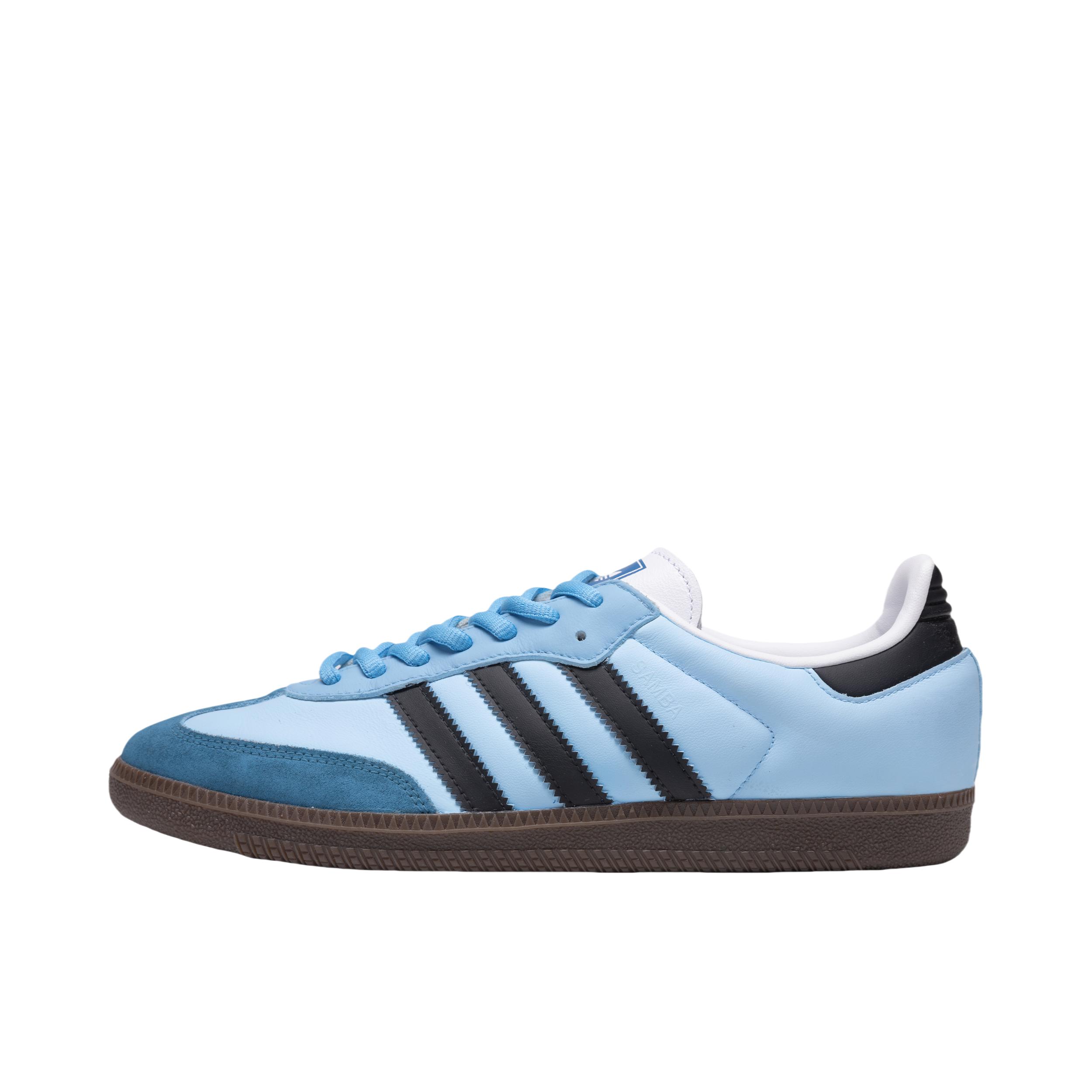 推荐商品：【定制球鞋】 adidas originals SAMBA OG 德训鞋 板鞋 防滑耐磨复古潮流防水织物双鞋带 蓝莓