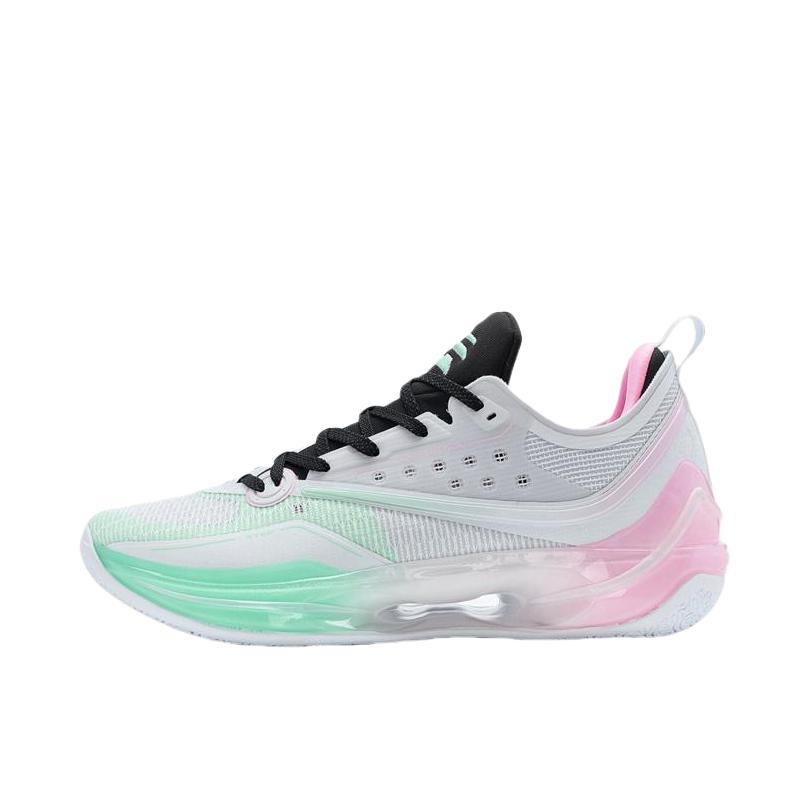 推荐商品：特步 游云8代 林书豪 减震 耐磨 防滑 实战 篮球鞋 新白色/荧光浅青绿