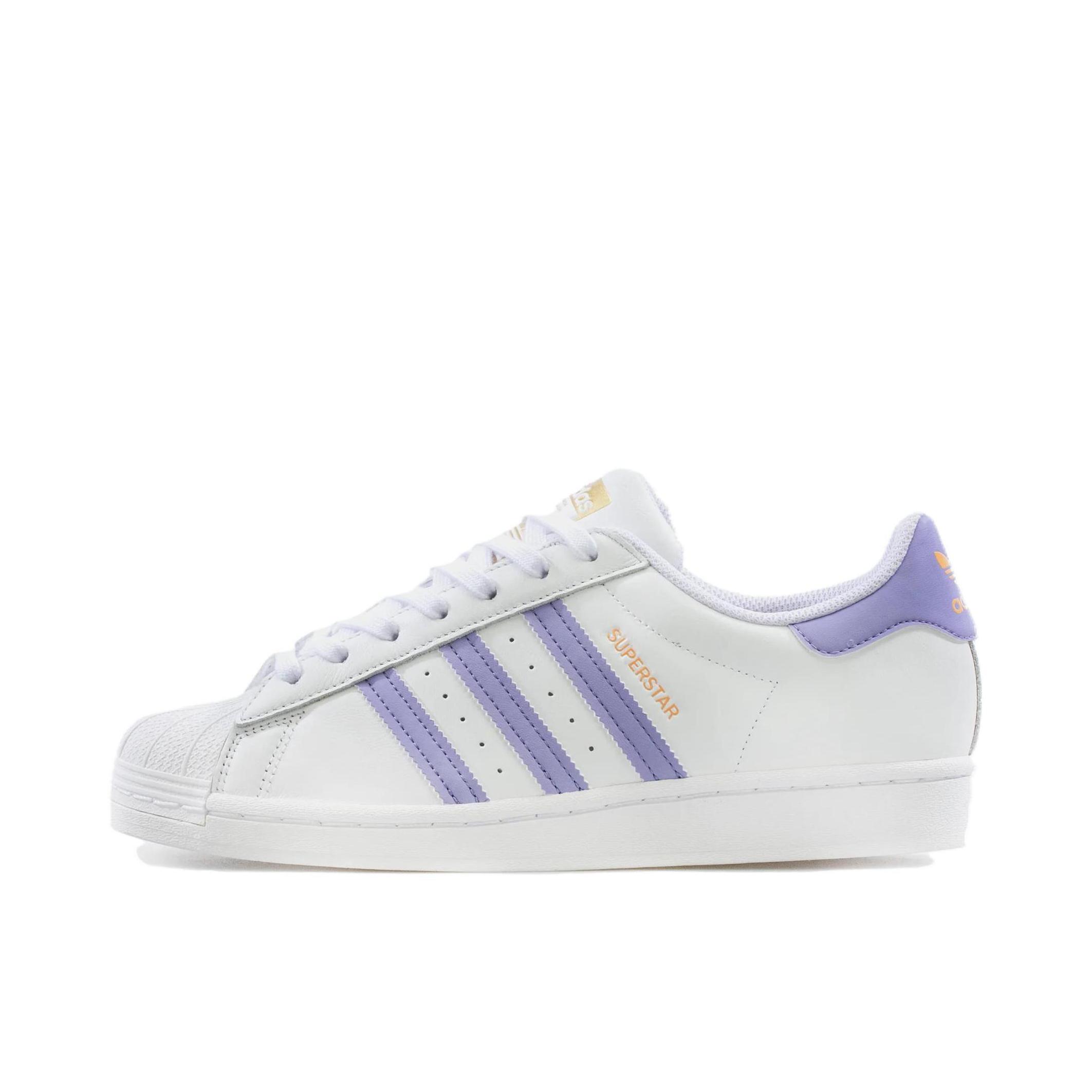 推荐商品：【宋雨琦同款】 adidas Originals Superstar 板鞋 轻便贝壳头薄底舒适百搭耐磨复古 Clear Mint 淡紫/白紫