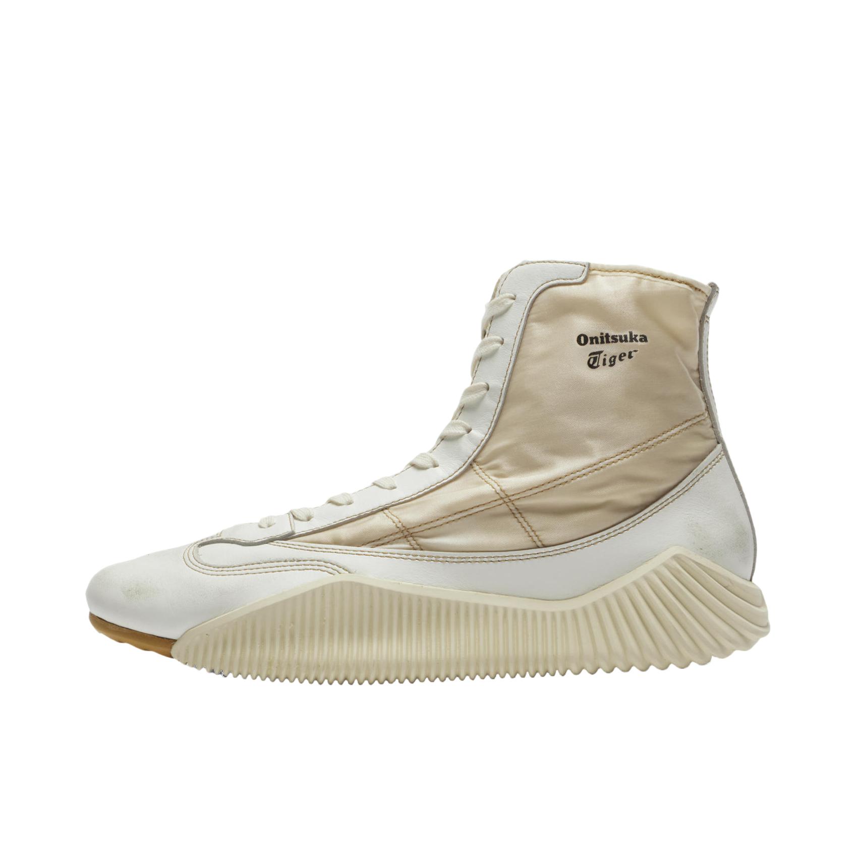 推荐商品：Onitsuka Tiger 鬼塚虎 WRESTLING A60 NM 防滑 高帮 厚底 圆头 运动休闲鞋 米色