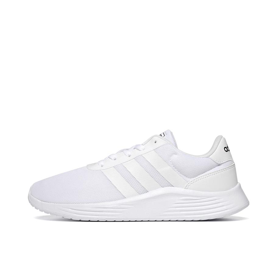 推荐商品：adidas Lite Racer 2.0 跑鞋 防滑耐磨网面透气轻便轻运动缓震织物圆头 白色/黑色