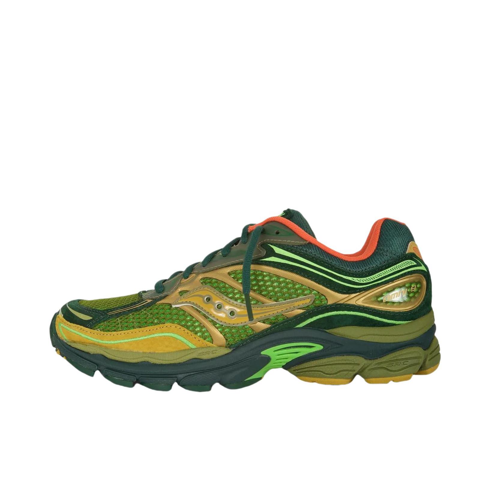 推荐商品：Saucony/索康尼 ProGrid Omni 全擎 9 防滑耐磨 舒适透气 支撑 缓震轻便 低帮 圆头 复古潮流 跑鞋 Starcow联名/绿色
