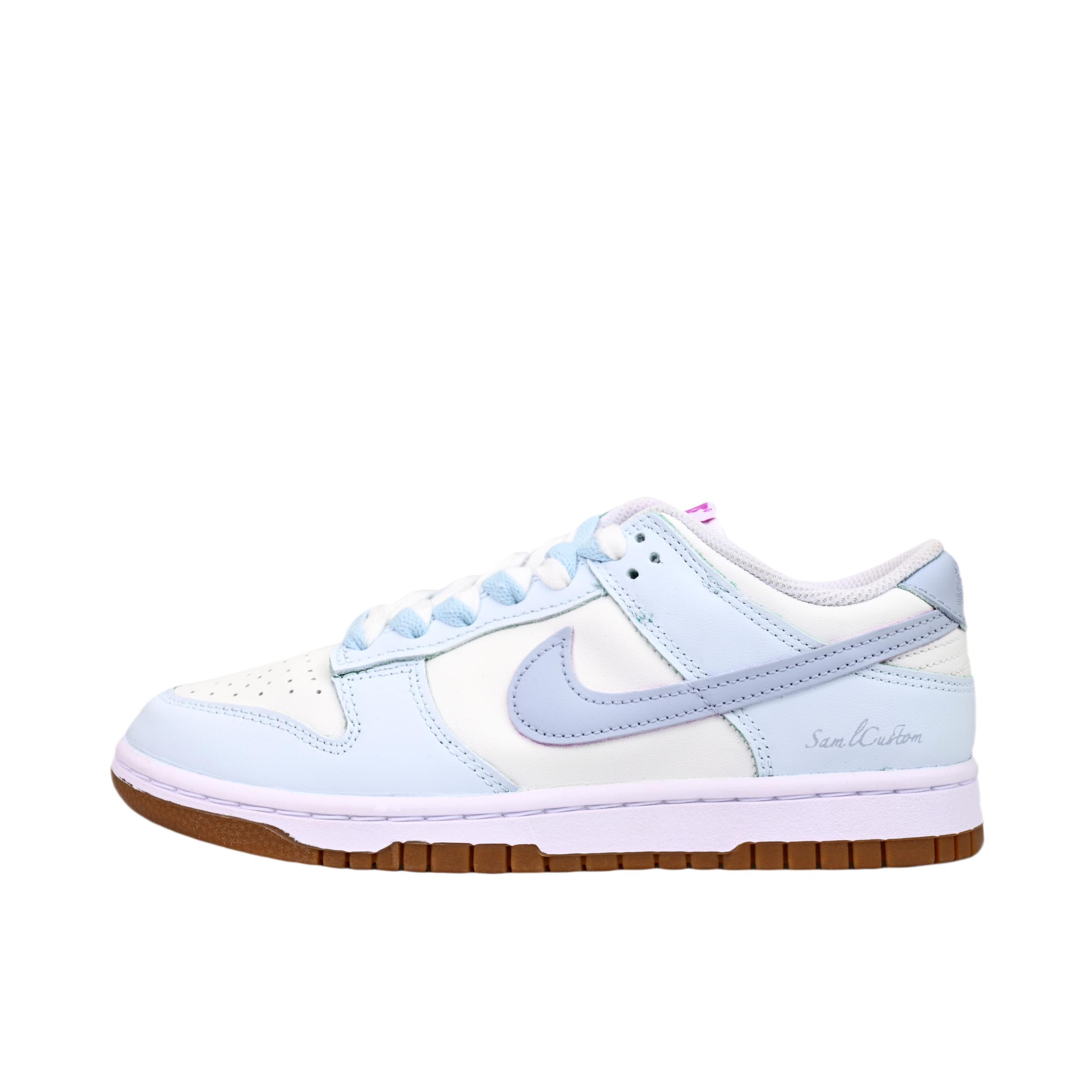 推荐商品：【定制球鞋】 Nike Dunk 板鞋 平跟系带防滑耐磨做旧高街简约百搭潮流复古美式 女款/泡沫甜豆