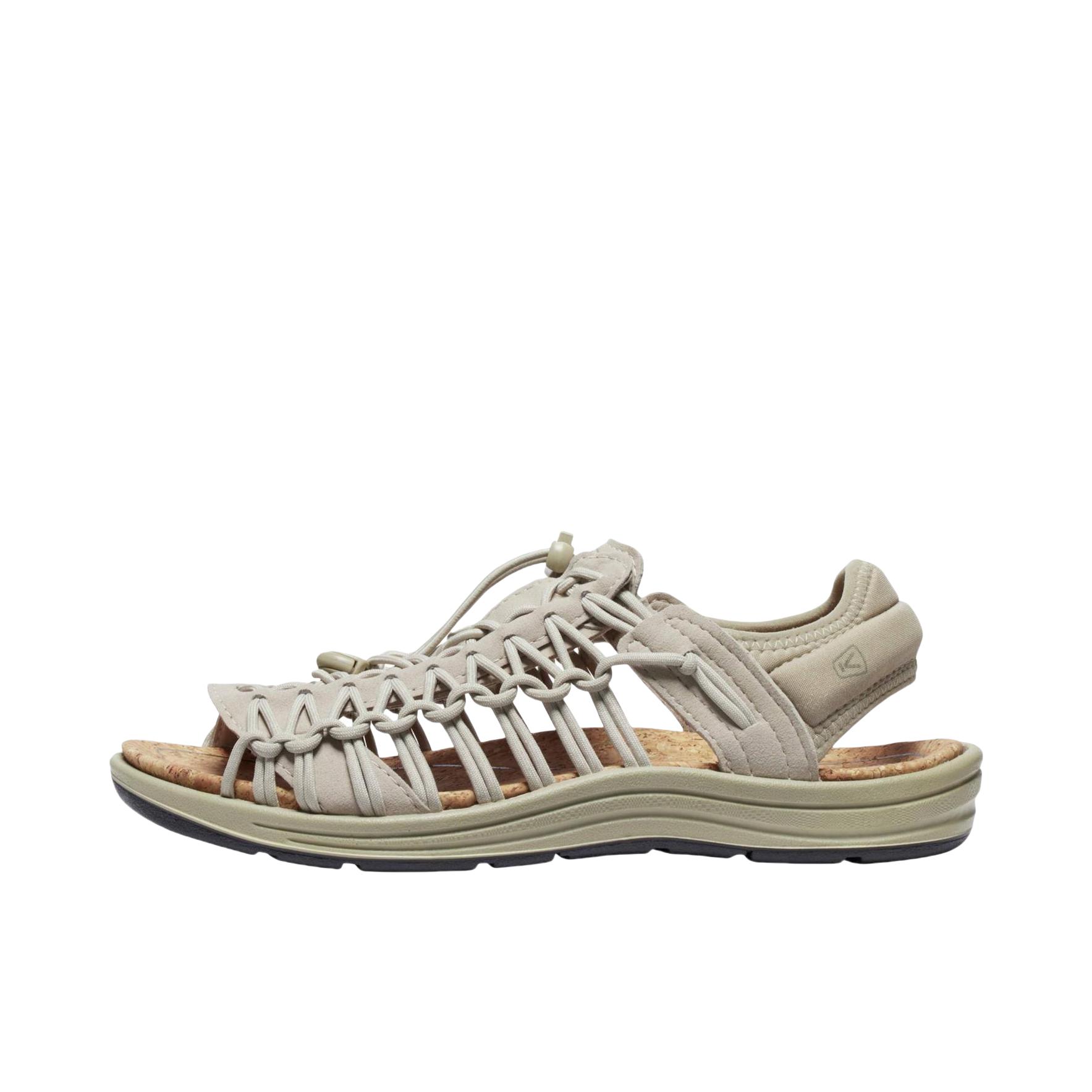 推荐商品：KEEN/科恩 UNEEK 2 防滑 露趾 抽绳 平跟 户外鞋 沙滩鞋 灰色