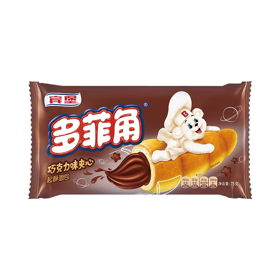 推荐商品：BIMBO/宾堡 多菲角可颂夹心牛角包 75g 袋装