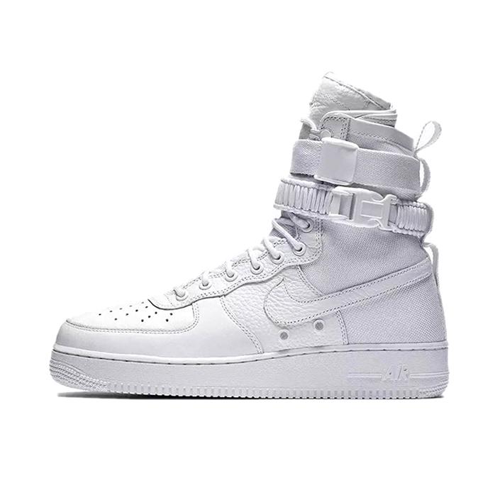 推荐商品：Nike Air Force 1 SF 板鞋 机能缠绕防滑耐磨减震透气复古包裹性 Triple White ComplexCon 全白Hi