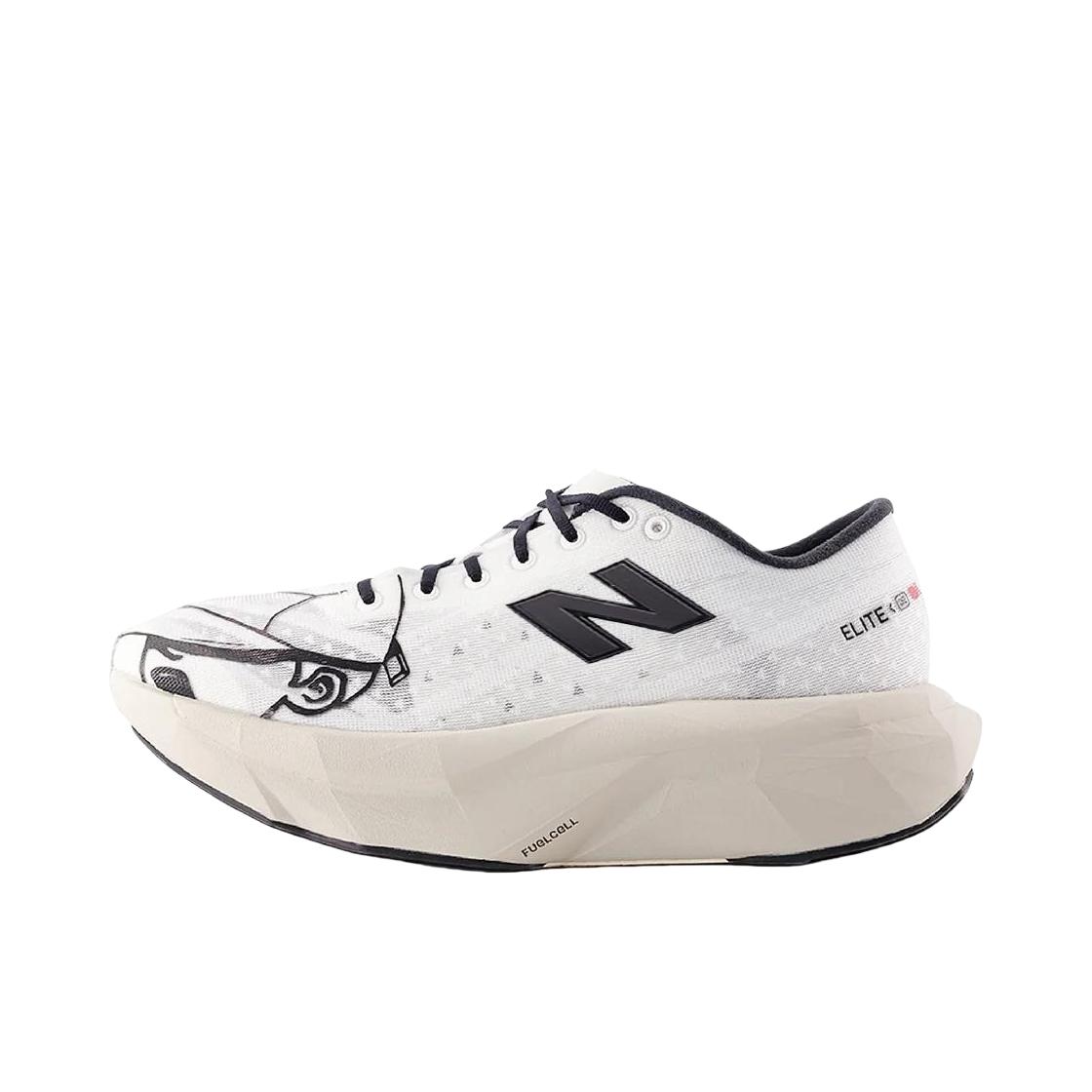 推荐商品：New Balance FuelCell SuperComp Elite V4 跑鞋 缓震轻便网布透气支撑防滑耐磨碳板马拉松速度训练回弹 Paperboy联名/D宽/白色/黑色 