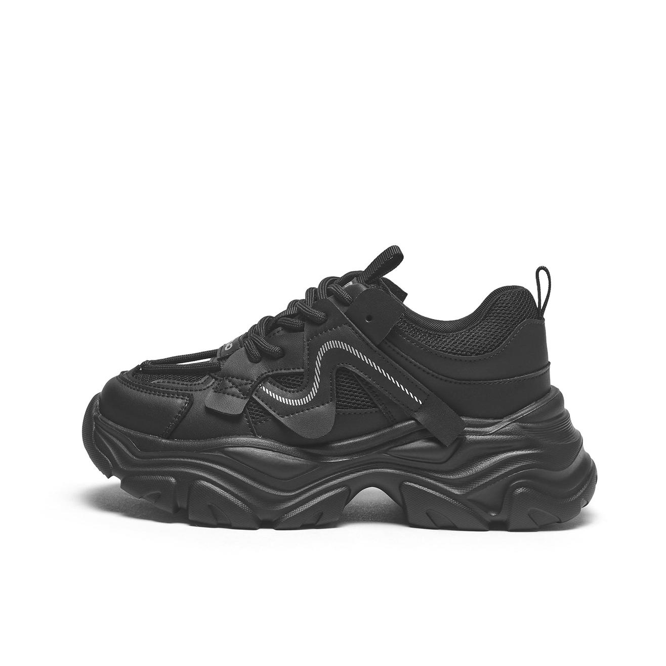 推荐商品：热风 休闲 厚底 小个子 低帮 老爹鞋 H42W25518 女款/黑色