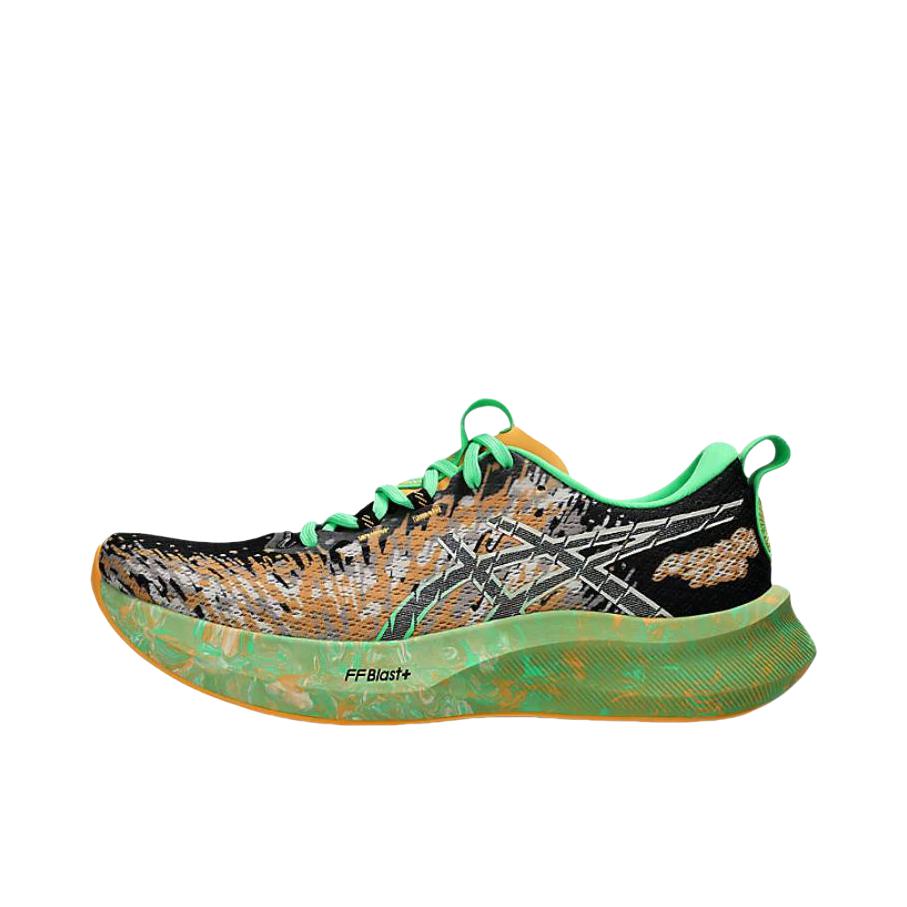 推荐商品：Asics/亚瑟士 Noosa Tri 16 跑鞋 缓震支撑网布透气防滑耐磨舒适轻量回弹圆头竞速织物抓地 黑色/绿色 