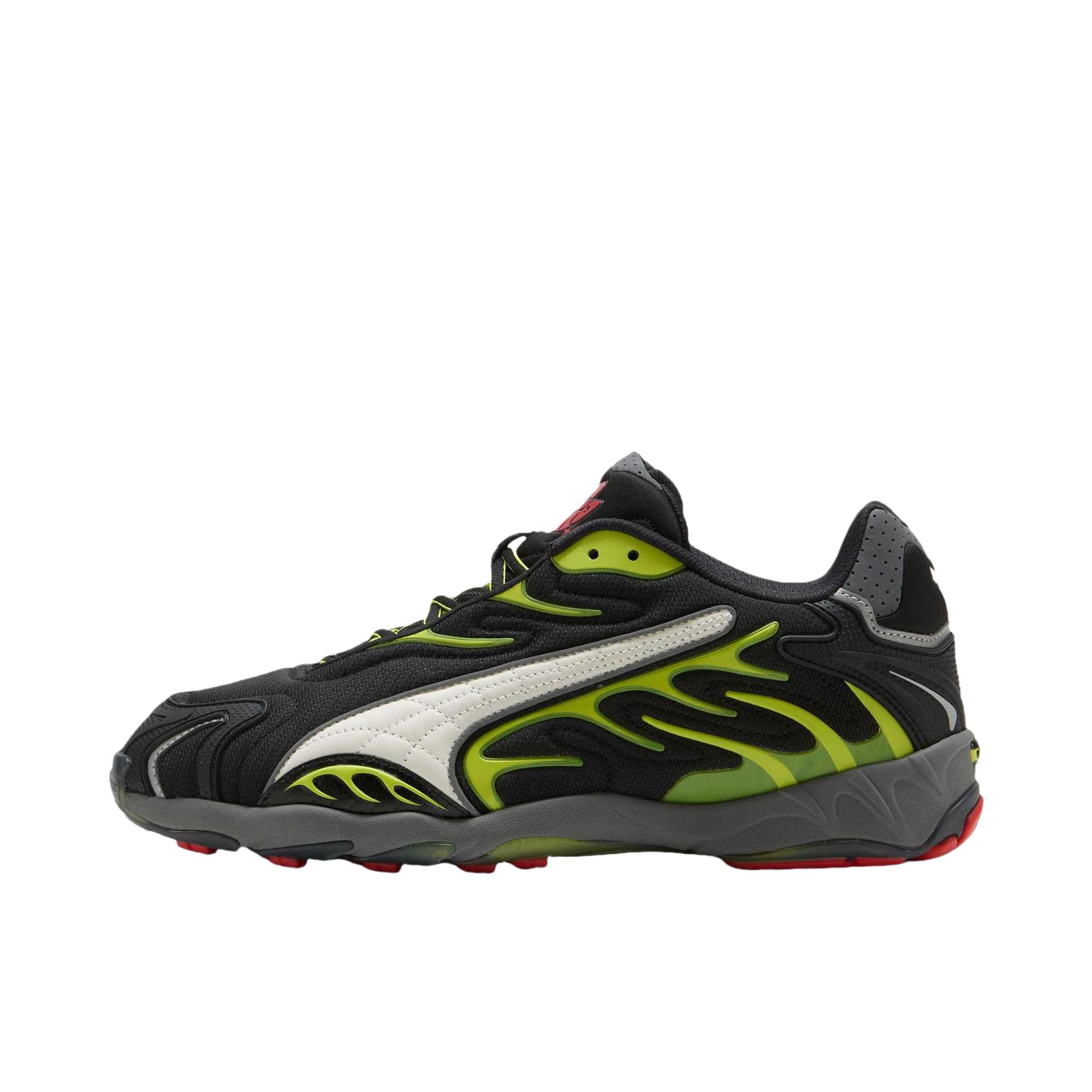 推荐商品：Puma/彪马 Inhale Mesh 运动休闲鞋 防滑耐磨缓震低帮系带复古贴合 A$AP ROCKY联名/黑色/绿色 