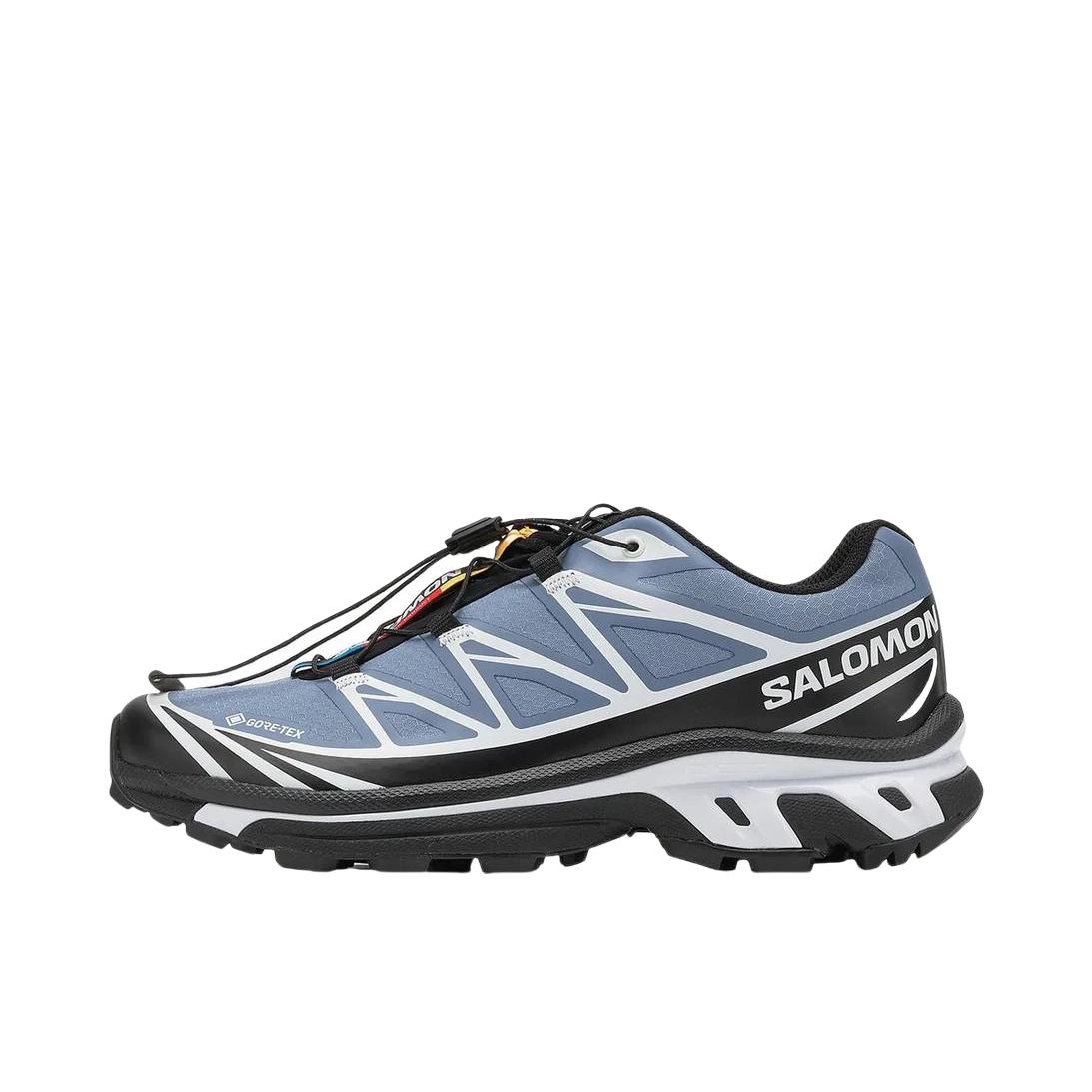 推荐商品：Salomon/萨洛蒙 XT-6 GTX 户外休闲鞋 防水包裹性支撑百搭厚底抽绳 蓝色/黑色