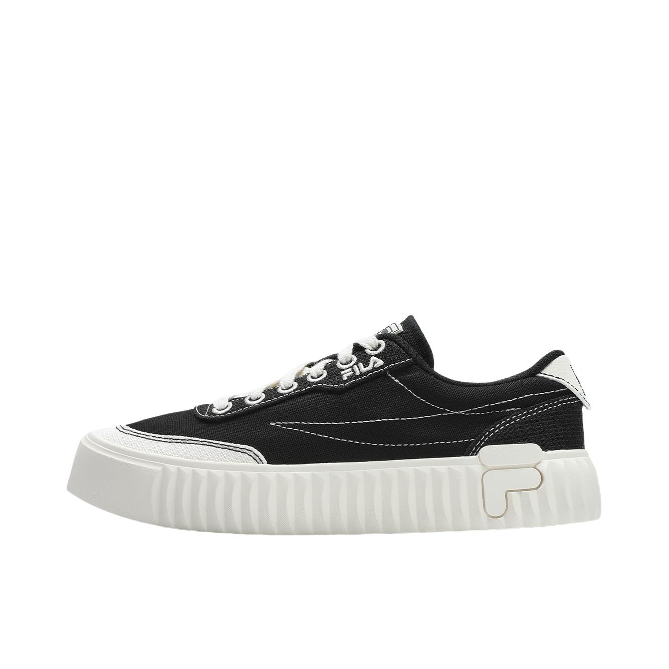 推荐商品：FILA/斐乐 Gear 1S 防滑耐磨 轻便 时尚百搭 休闲复古 饼干鞋 运动休闲鞋 女款/黑色