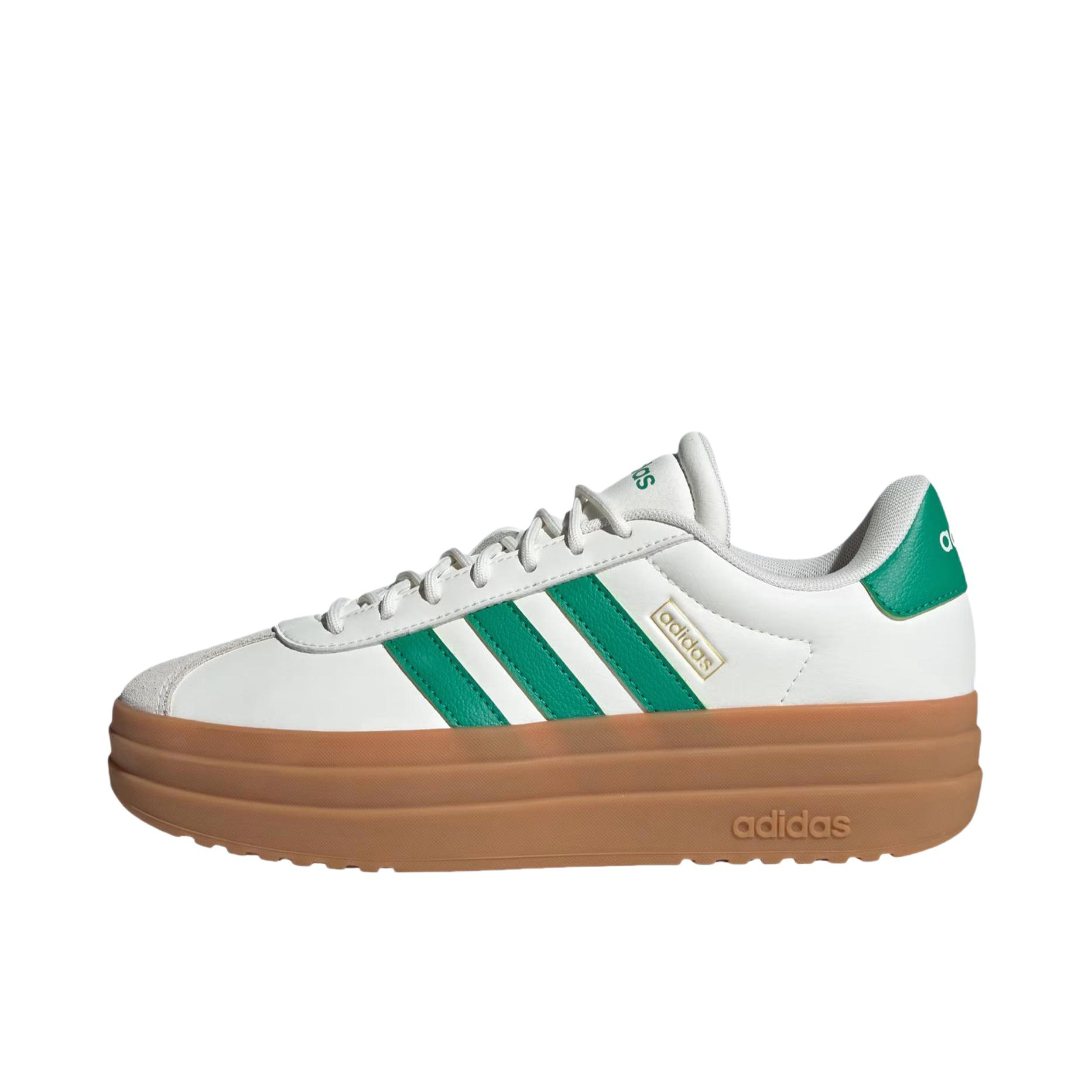 推荐商品：adidas VL Court T头鞋 德训鞋 板鞋 休闲舒适轻便减震耐磨防滑轻运动复古圆头 白色/绿色