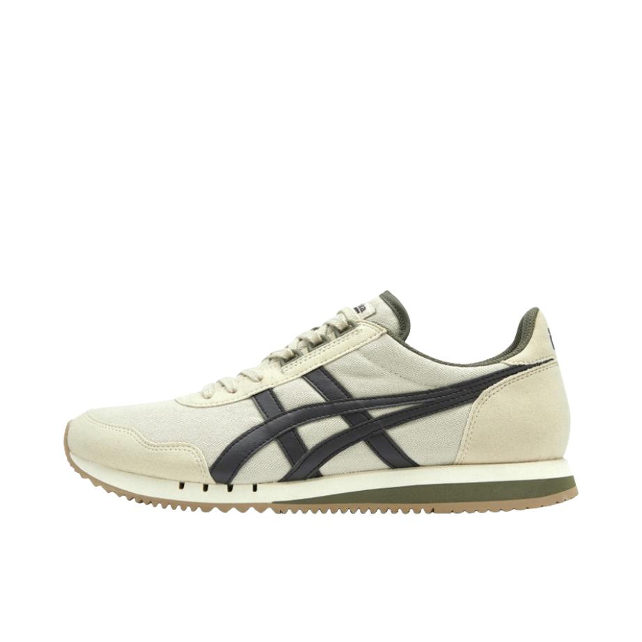 推荐商品：Onitsuka Tiger 鬼冢虎 Dualio 运动休闲鞋 防滑耐磨厚底轻便舒适复古潮流织物合成革 白黑色