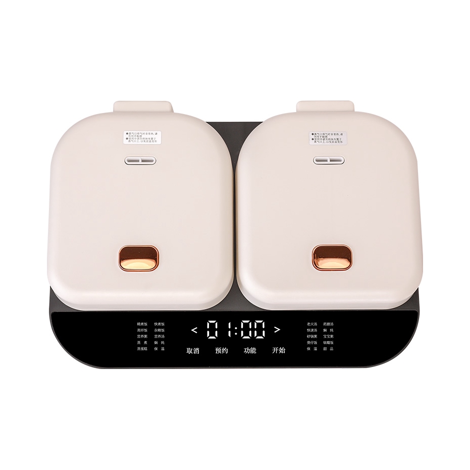 推荐商品：Amos/亚摩斯 3.4L 电饭煲 智能操控 保温预约 一锅两胆 AS-MS80W