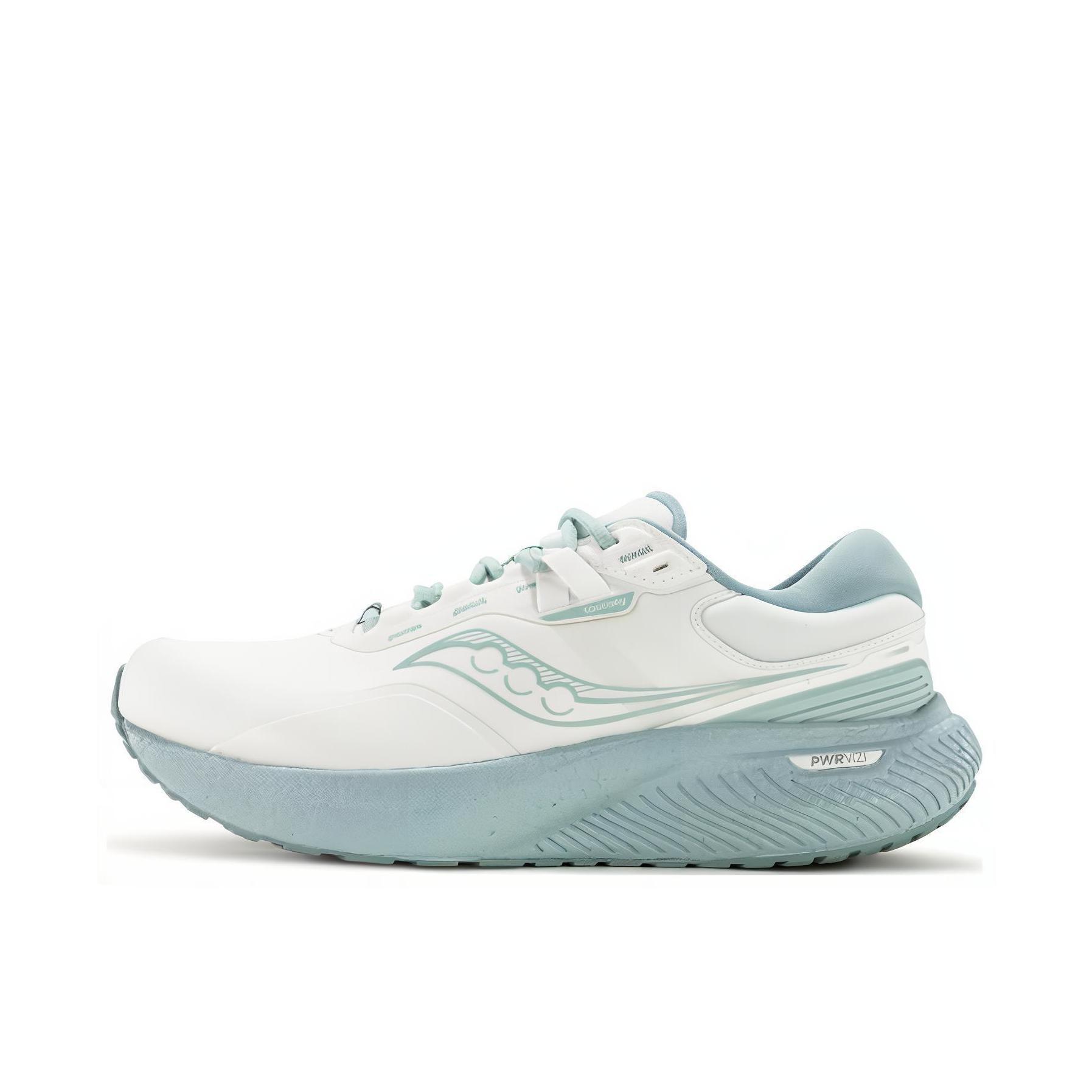 推荐商品：Saucony/索康尼 Surge 澎湃 缓震 防滑耐磨 轻便透气 软底回弹 跑鞋 白色/兰色