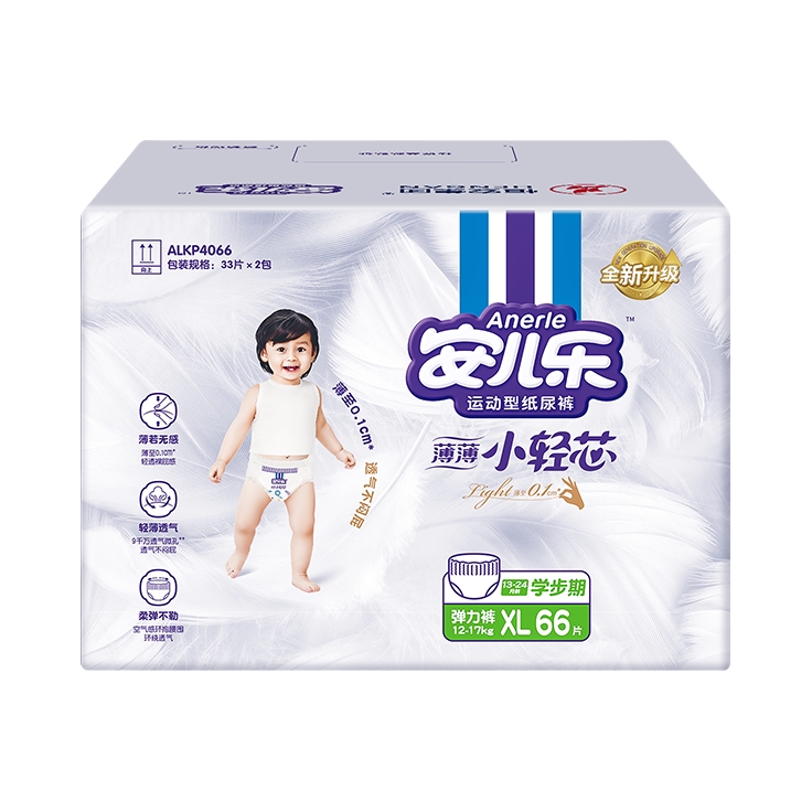 推荐商品：安儿乐 小轻芯弹力超薄拉拉裤XL码 尿不湿干爽透气柔软薄薄