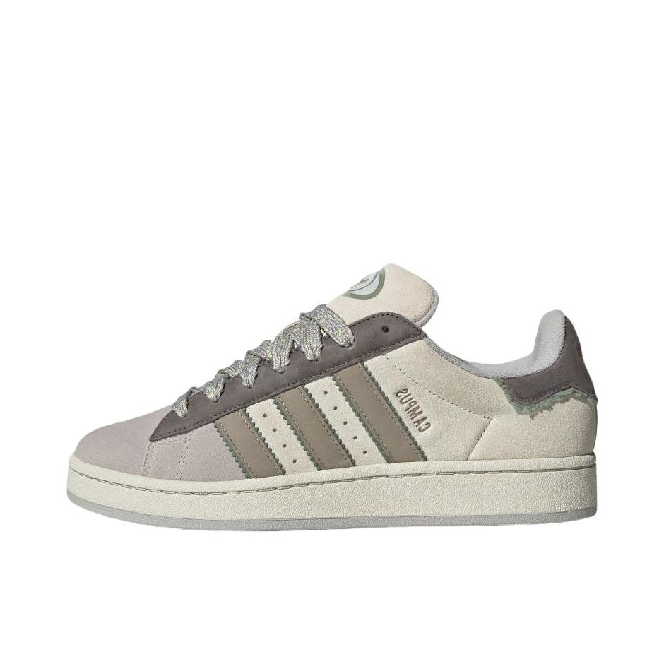 推荐商品：adidas Originals Campus 00s 板鞋 面包鞋 复古缓震透气轻便薄底贴合耐穿圆头包裹性平跟支撑 轨道灰/淡芝麻灰褐/银灰绿