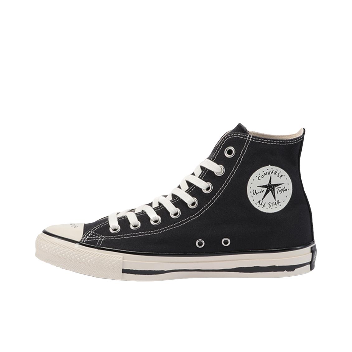 推荐商品：Converse/匡威 All Star Us Hi 帆布鞋 防滑耐磨减震轻便透气高帮休闲潮流复古 日版/黑色