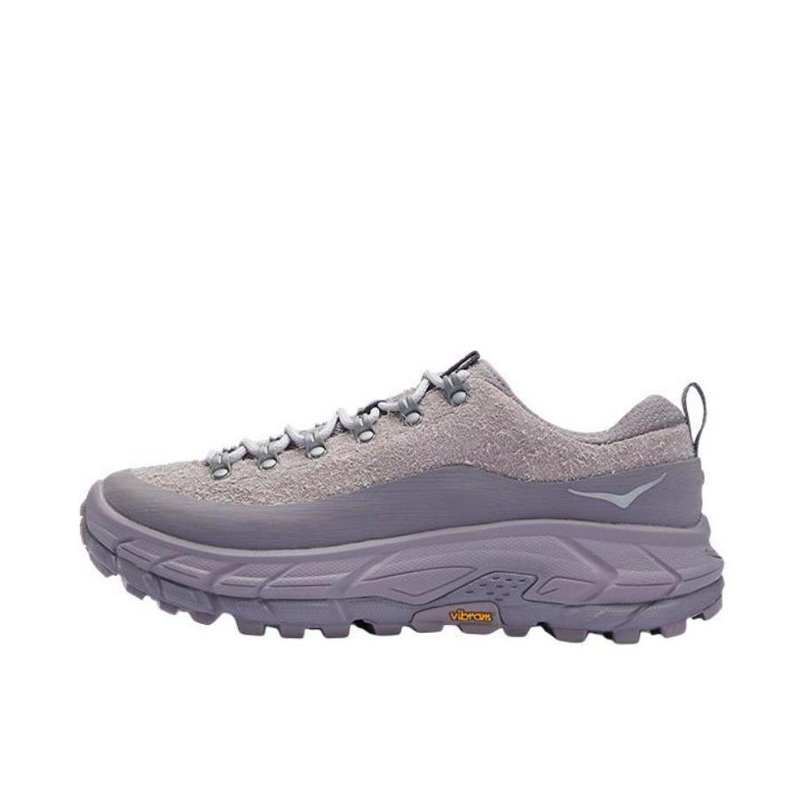 推荐商品：HOKA ONE ONE  Tor Summit  减震 防滑 耐磨 绒面皮  徒步鞋 灰色/紫色