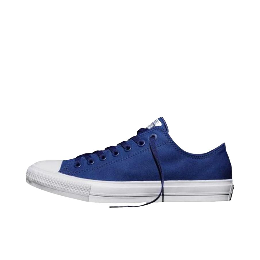 推荐商品：Converse/匡威 Chuck Taylor All Star 帆布鞋 常青款轻便防滑耐磨百搭复古圆头减震贴合高帮 蓝色/纯白色